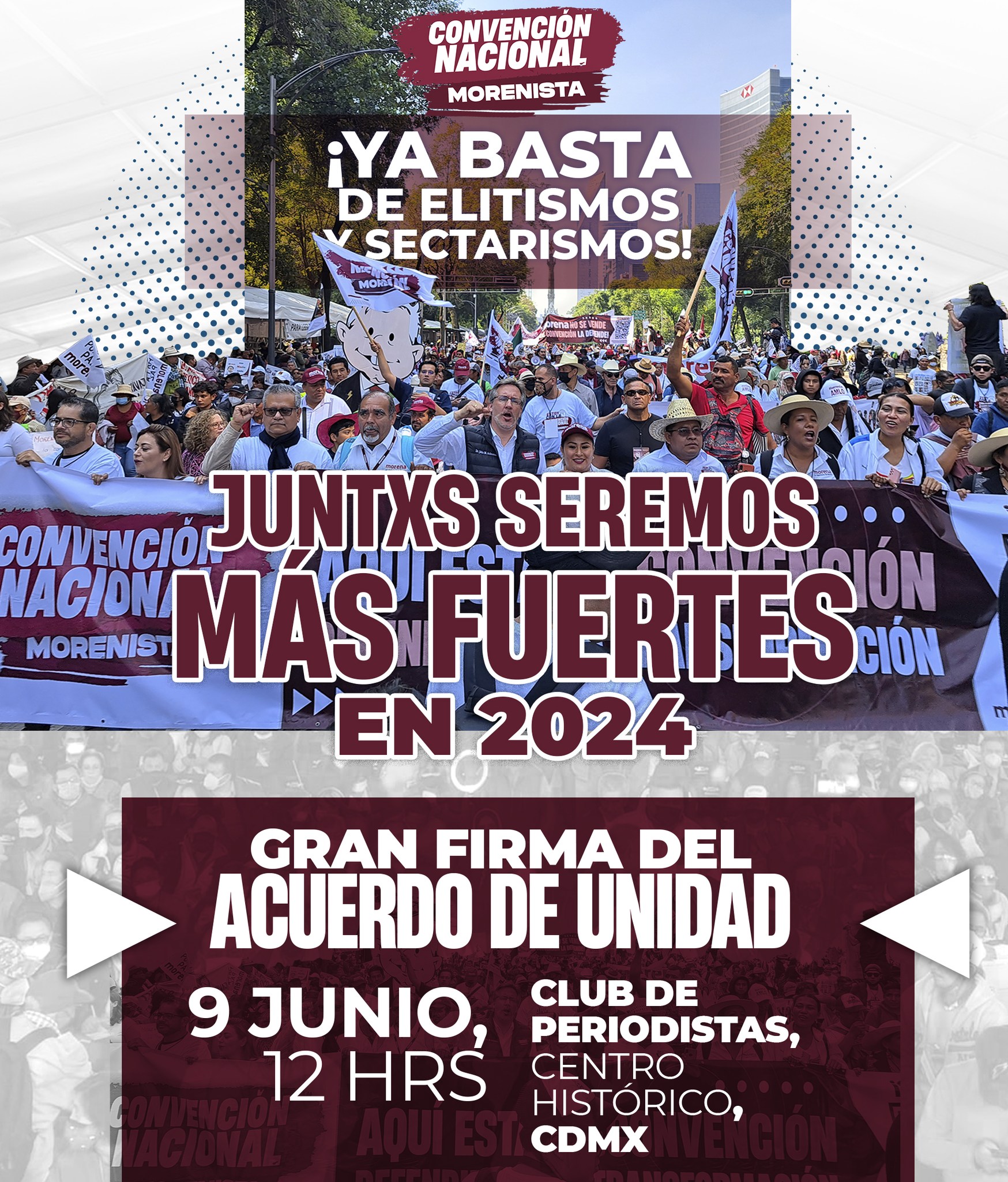 promocional gran firma acuerdo de unidad redes